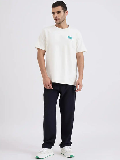 SG H1MT83182 Men Cream T-Shirt