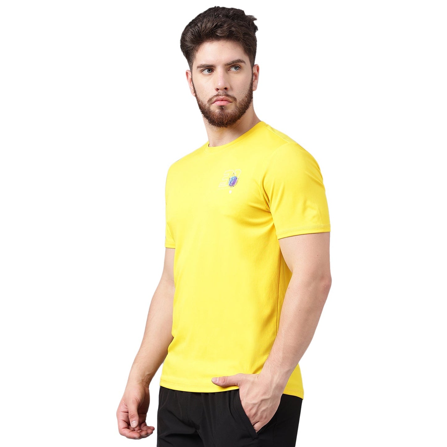 Unpar by SG Round Neck Regular Comfort Fit T-Shirt For Mens & Boys, Yellow | Ideal for Trail Running, Fitness & Training, Jogging, Gym Wear & Fashion Wear