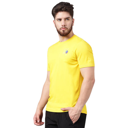 Unpar by SG Round Neck Regular Comfort Fit T-Shirt For Mens & Boys, Yellow | Ideal for Trail Running, Fitness & Training, Jogging, Gym Wear & Fashion Wear