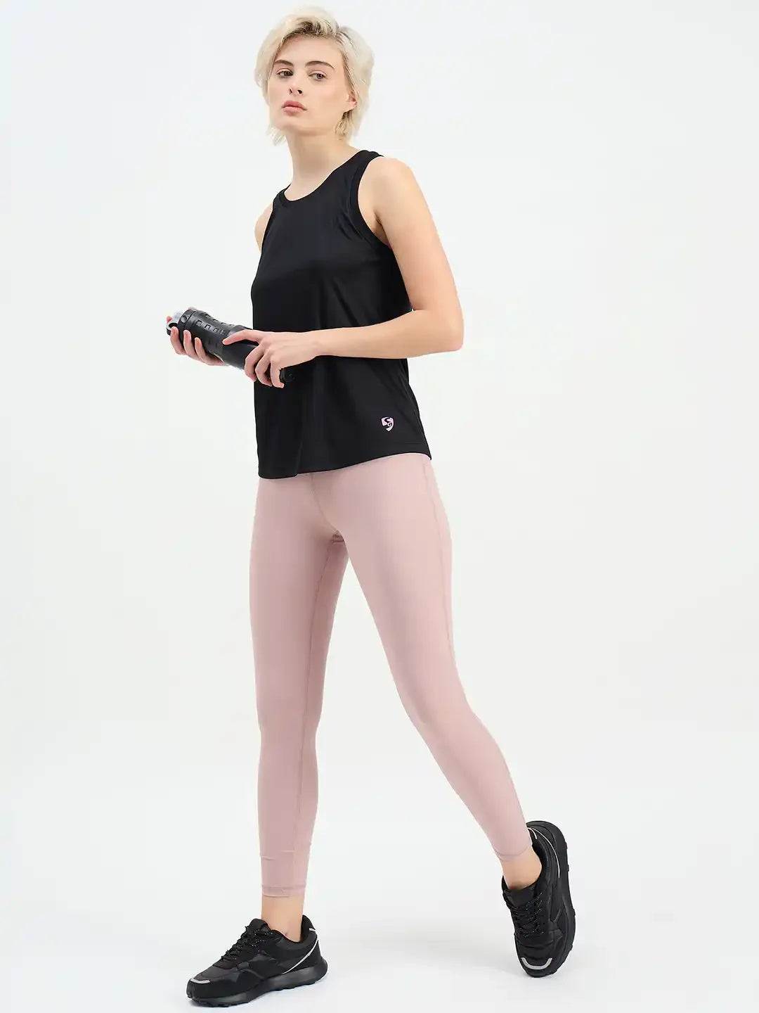 SG H1WV83011 Women Black T-Vest