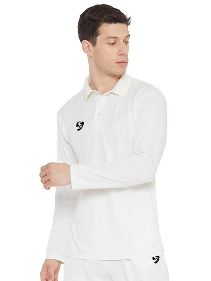 SG Junior Club Full Sleeve Cricket Shirt Whites