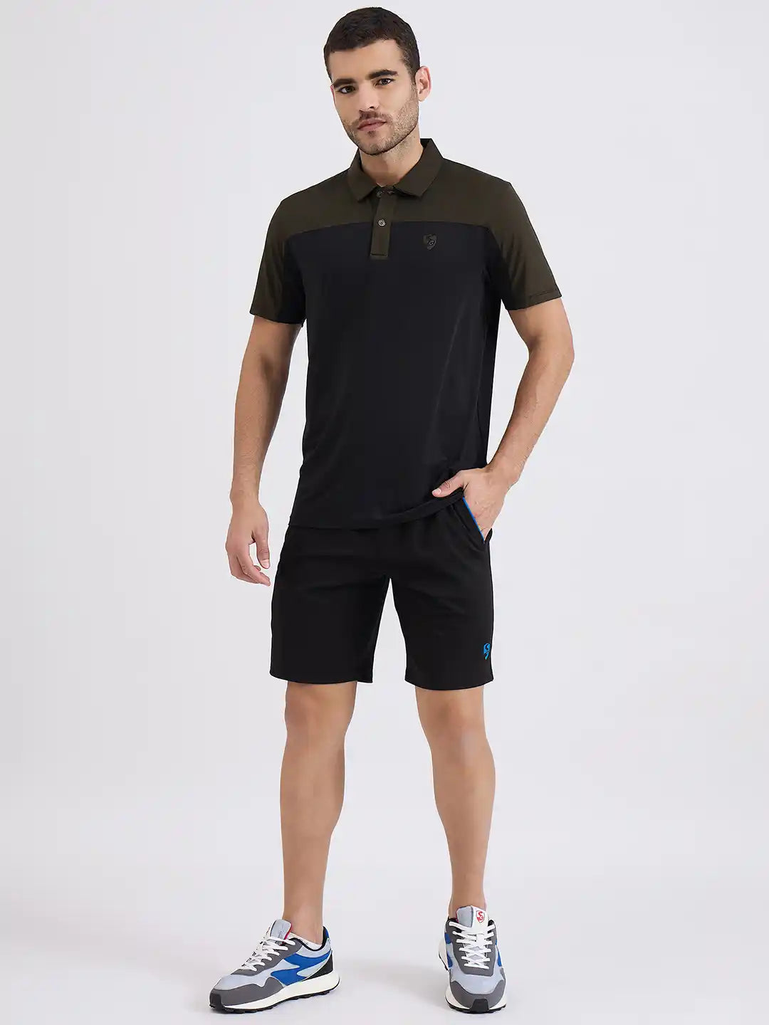 SG H2MS83962 Men Black/ Royal Blue Shorts