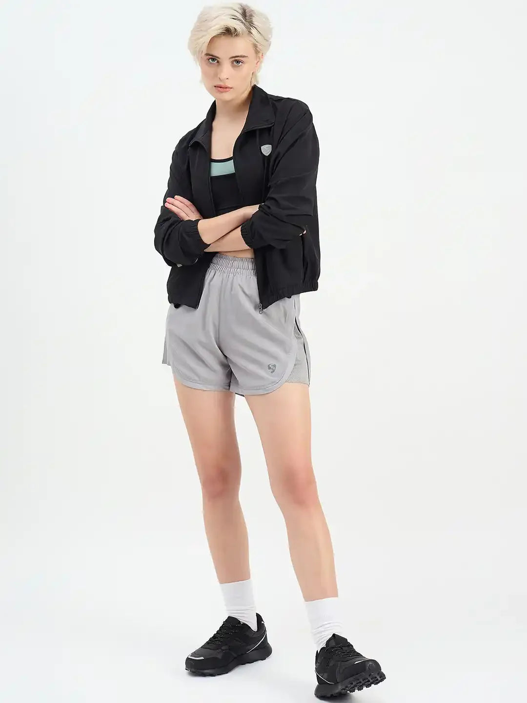 SG H1WSB83322 Women Black Sports Bra