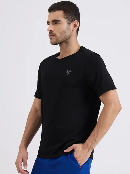 SG H1MT83682 Men Black T-Shirt