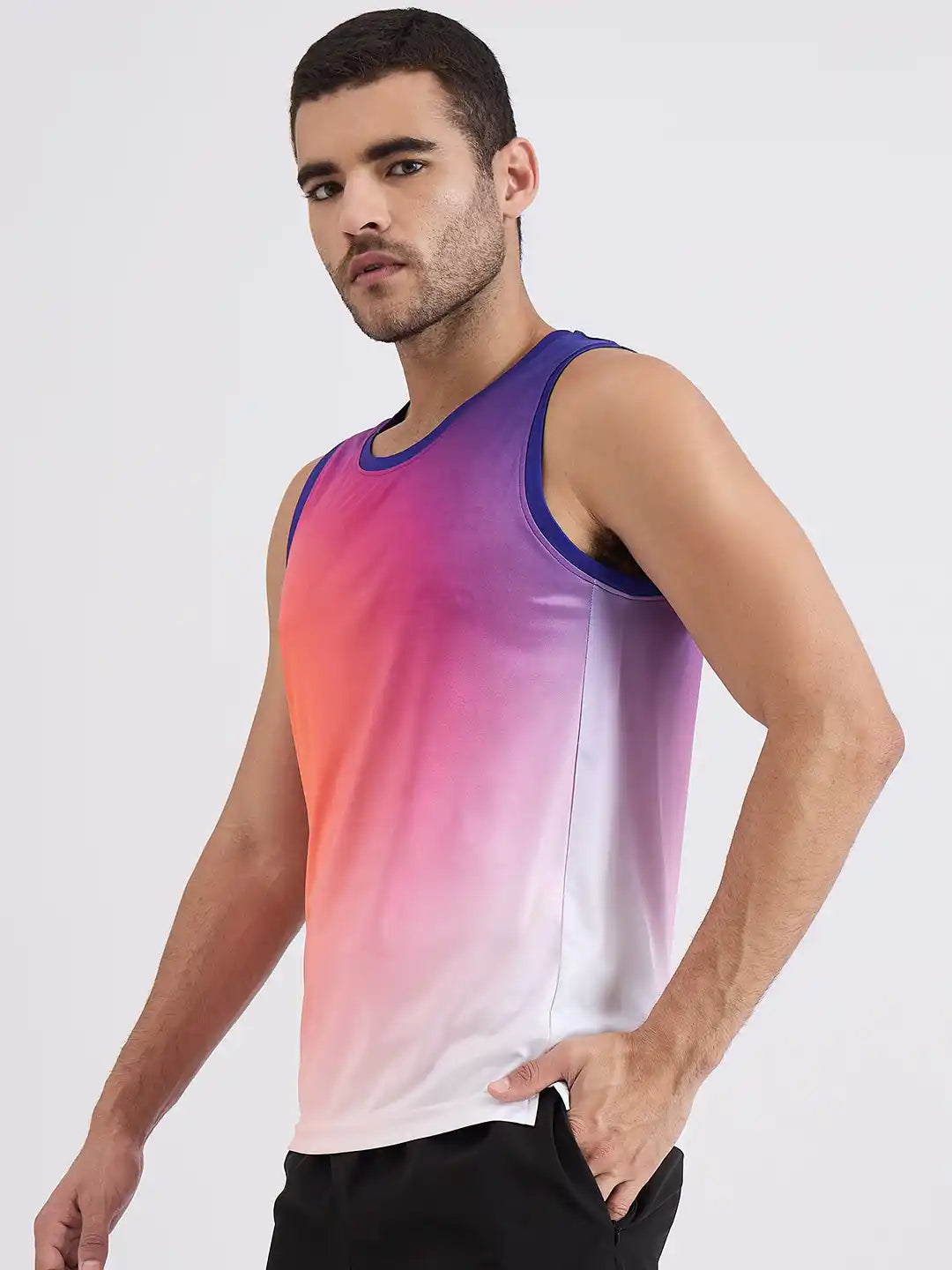 SG H2MV83622 Men Orange Purple T-Vest