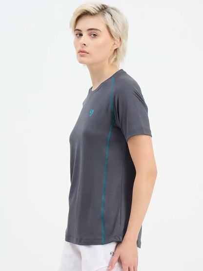 SG H1WT83162 Women Grey T-Shirt