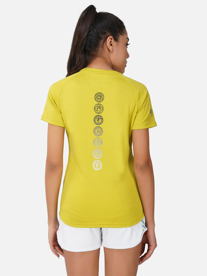 SG Round Neck Regular Comfort Fit T-Shirt For Womens & Girls, Lime Green, Egg White & Dark Pink | Ideal for Trail Running, Fitness & Training, Jogging, Gym Wear & Fashion Wear