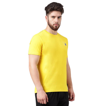 Unpar by SG Round Neck Regular Comfort Fit T-Shirt For Mens & Boys, Yellow | Ideal for Trail Running, Fitness & Training, Jogging, Gym Wear & Fashion Wear