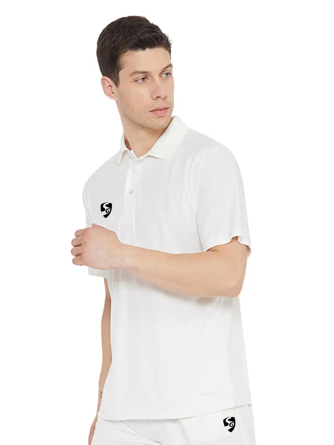 SG Senior Club Half Sleeve Cricket Shirt Whites
