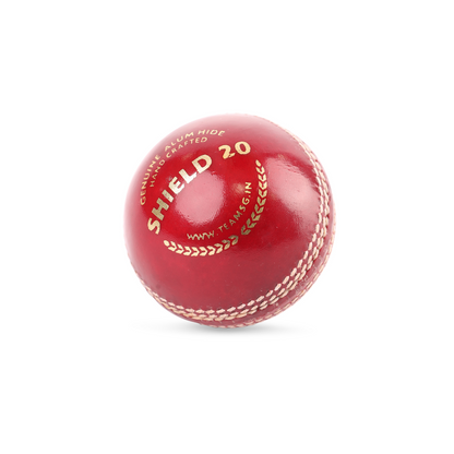 SG Shield 20 Red Cricket Leather Ball (Pack of 3)