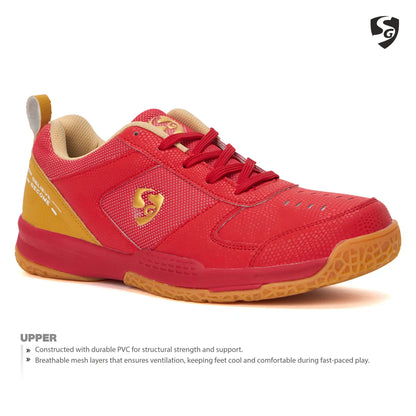 SG COURT PRO Shoes Red/Gold