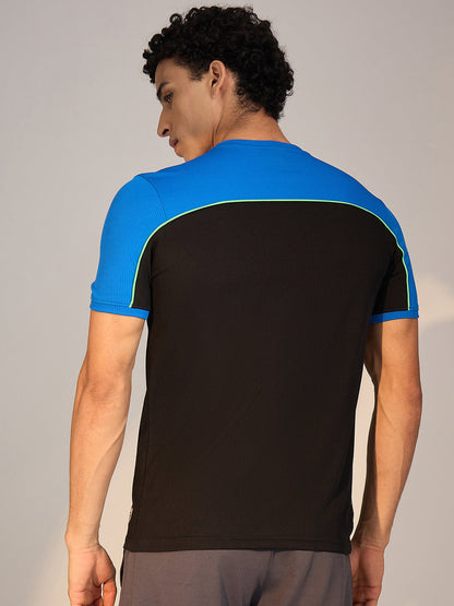T-SHIRT MEN SG H3MT8206 BLACK/ROYAL BLUE