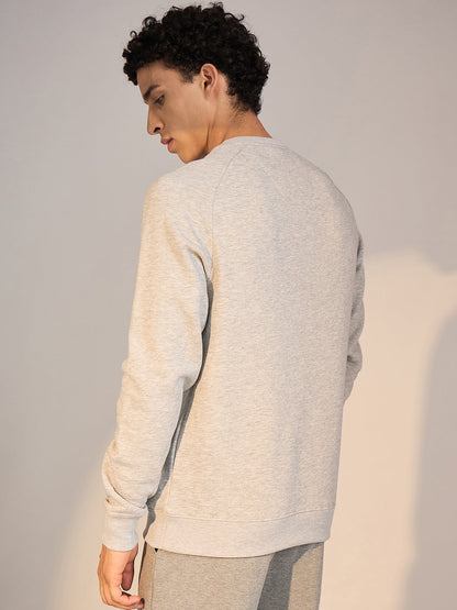 SWEAT SHIRT MEN SG H4MSW8245 GREY MELANGE
