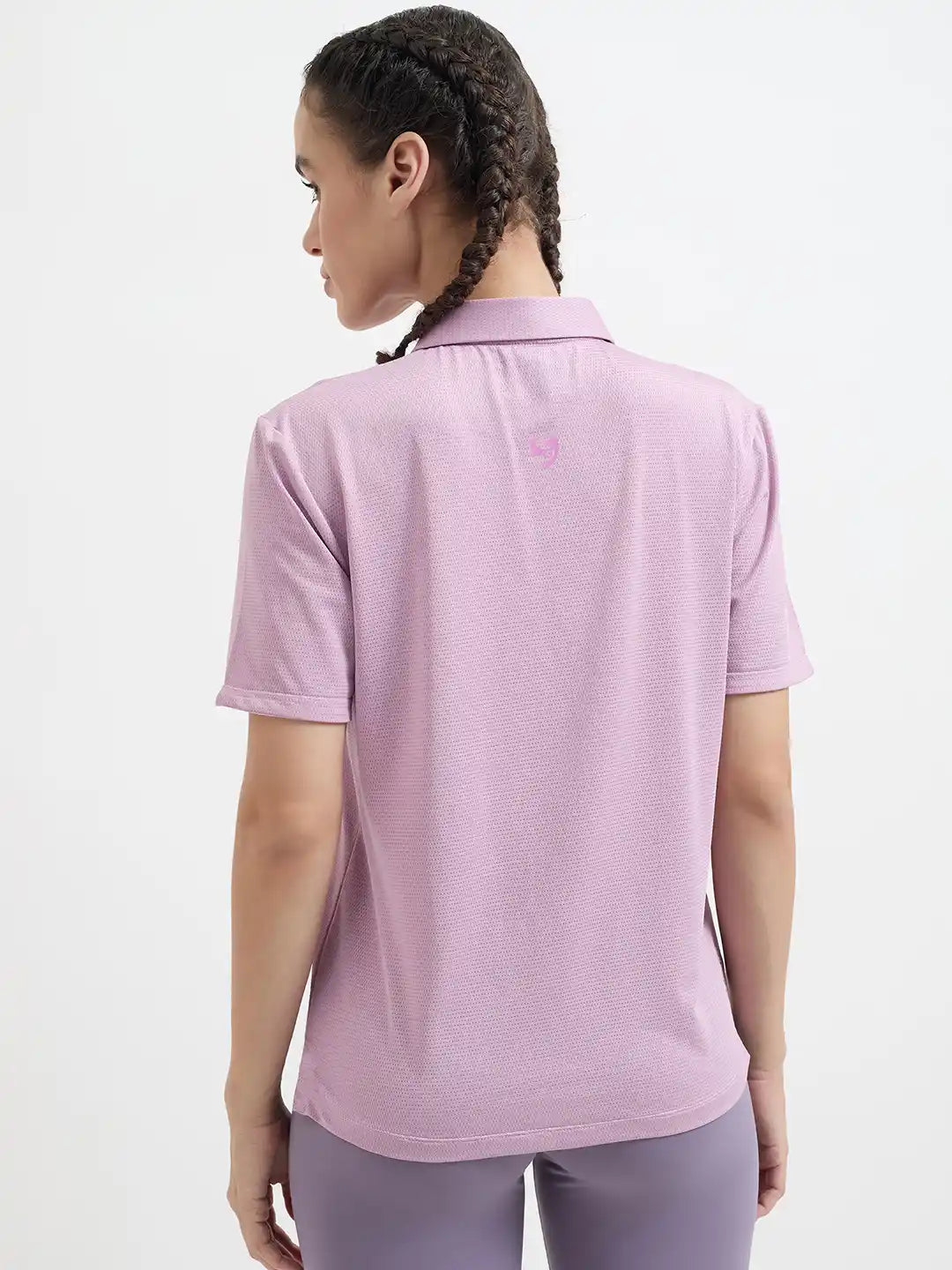 SG H1WP83191 Women Mauve Polo T-Shirt