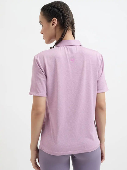 SG H1WP83191 Women Mauve Polo T-Shirt