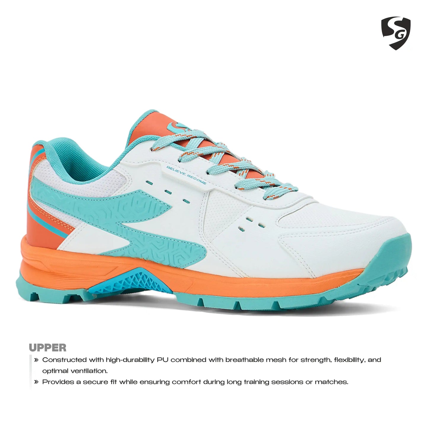 SG CLUB EVO Shoes White/Orange/Aqua