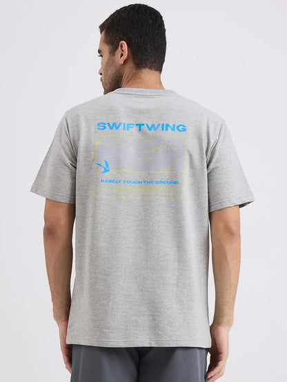 SG H2MT84192 Men Grey Melange T-Shirt