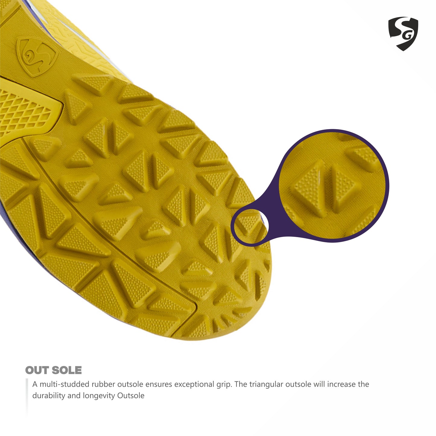 SG CLUB EVO Shoes White/Purple/Yellow