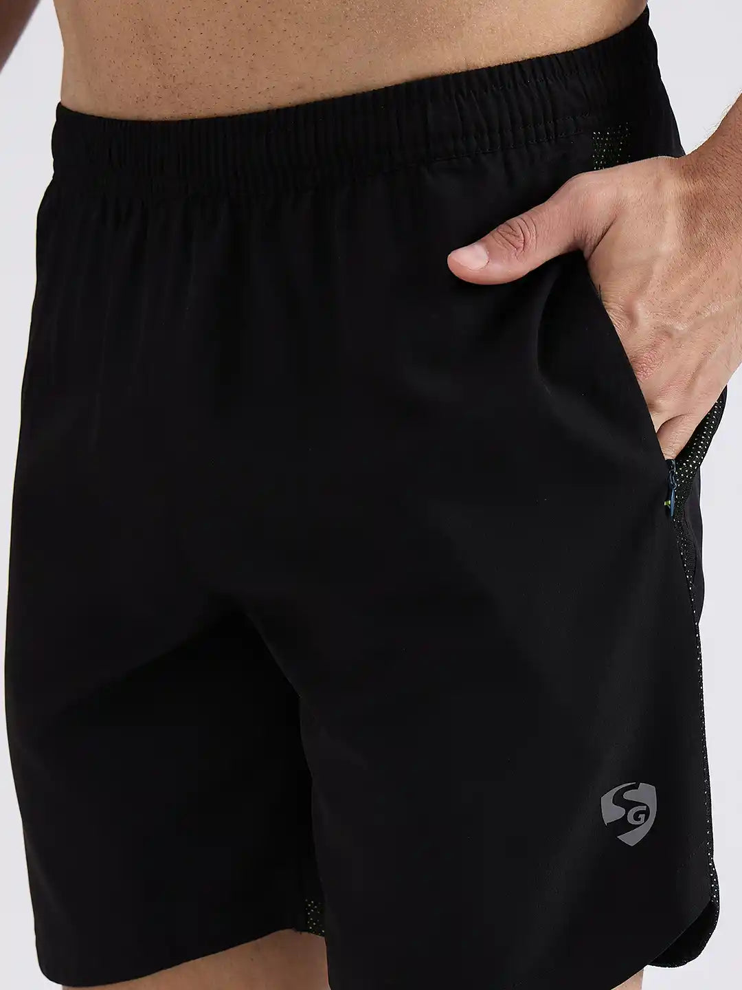 SG H2MS83951 Men Black/Fluro Shorts