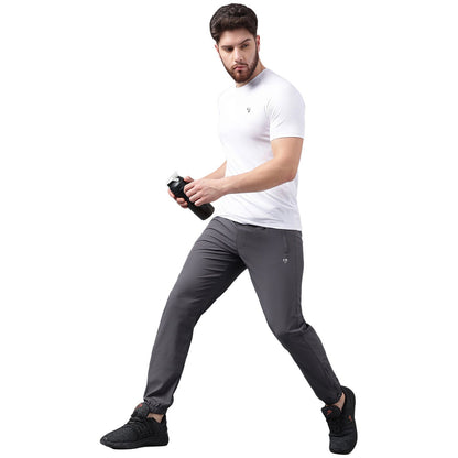 SG Men's Round Neck White T-Shirt | Ideal for Trail Running, Fitness & Training, Jogging, Regular & Fashion Wear
