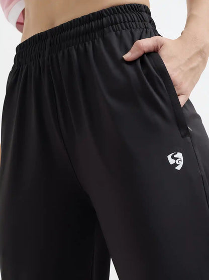 SG H1WTP83461 Women Black Track Pant