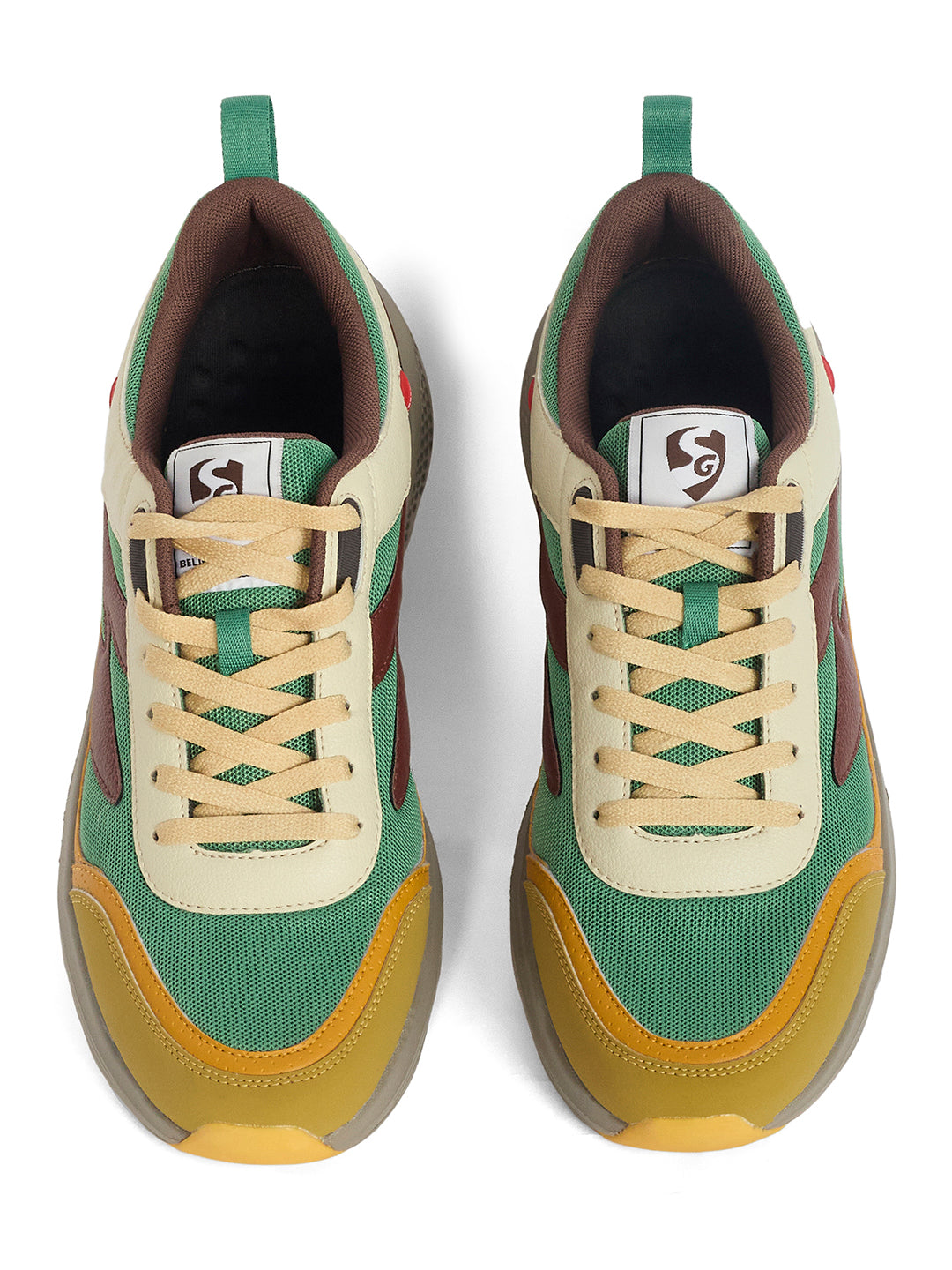 SG ARENA Lifestyle Shoes - Yellow/Green/Red