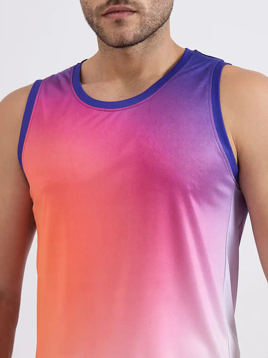 SG H2MV83622 Men Orange Purple T-Vest