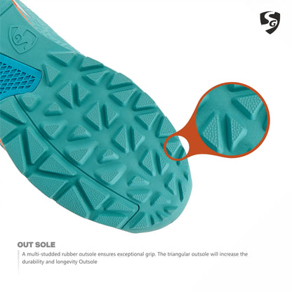 SG CLUB EVO Shoes White/Orange/Aqua