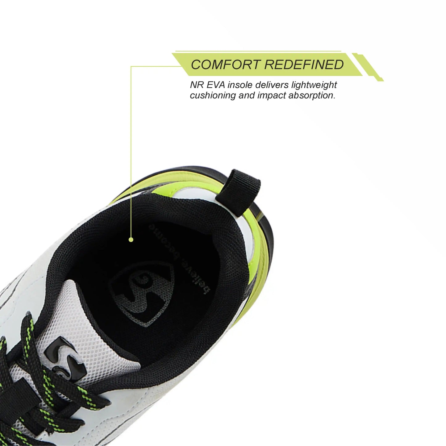 SG SCORER EDGE Shoes White/Volt green