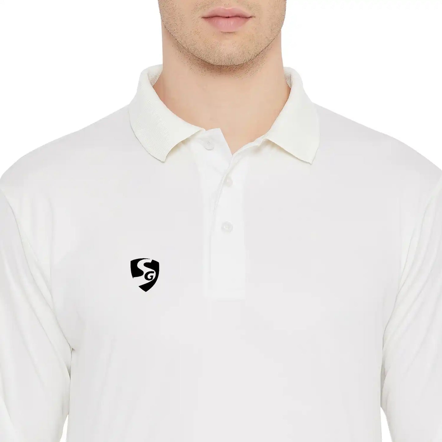 SG Junior Club Full Sleeve Cricket Shirt Whites