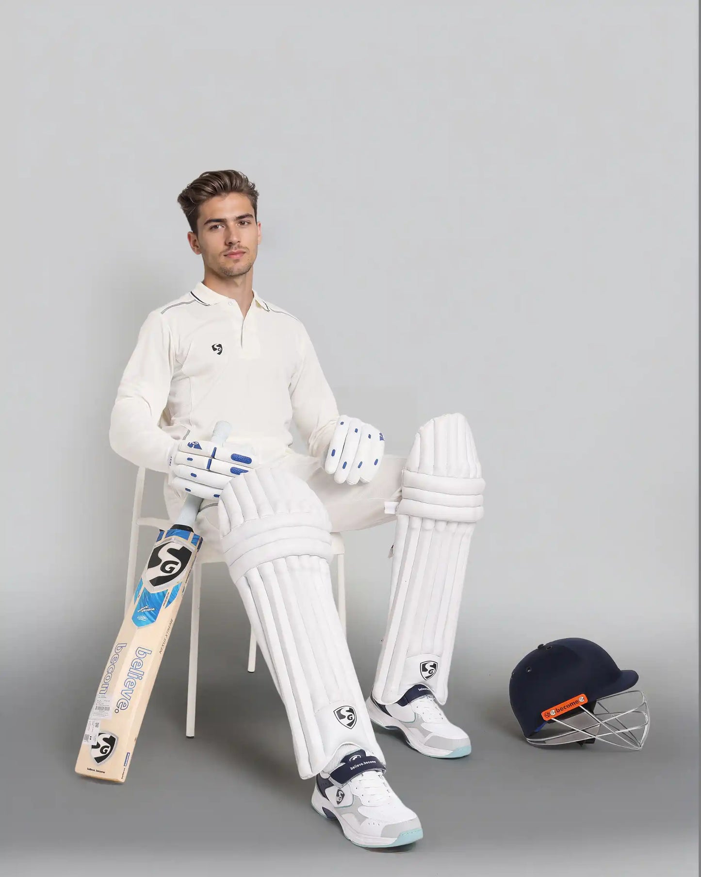 SG Shield Full Sleeve Combo Cricket Whites