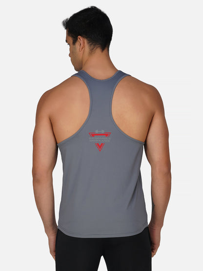 SG Regular Comfort Fit Vest For Mens & Boys, Grey Blue & Cloudy Grey | Ideal for Trail Running, Fitness & Training, Jogging, Gym Wear & Fashion Wear