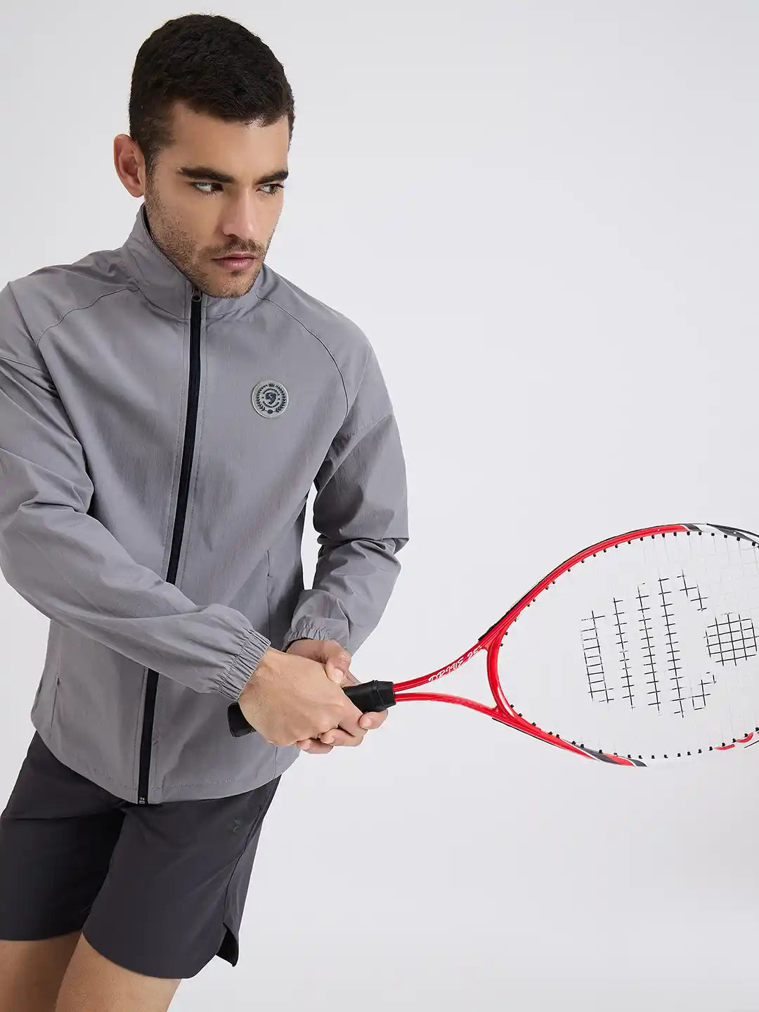 SG H1MJ84051 Men Light Grey Jacket