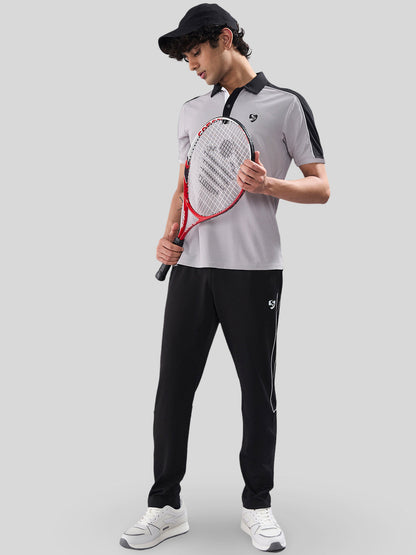 SG Men's Polo T-Shirt Ash/ Black