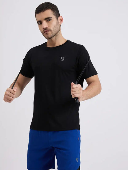SG H1MT83682 Men Black T-Shirt