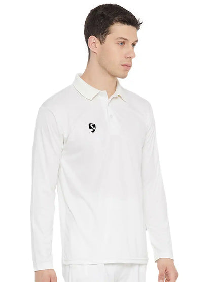 SG Junior Club Full Sleeve Cricket Shirt Whites