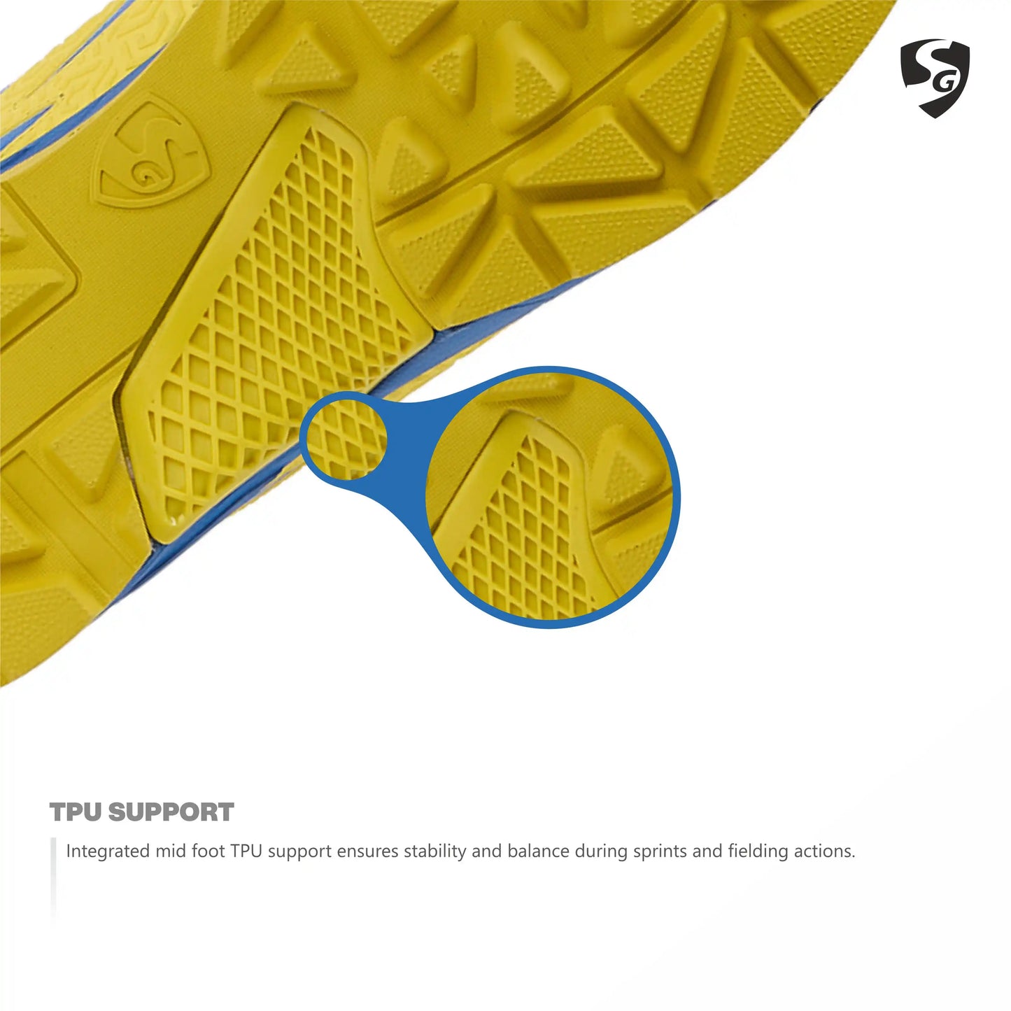 SG CLUB EVO Shoes India Blue/Yellow