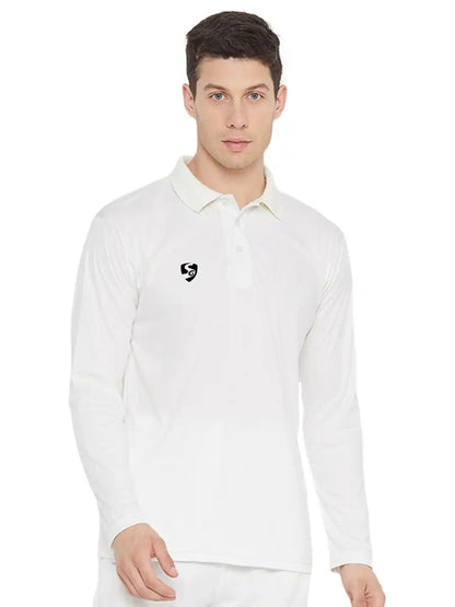SG Senior Club Full Sleeve Cricket Shirt Whites