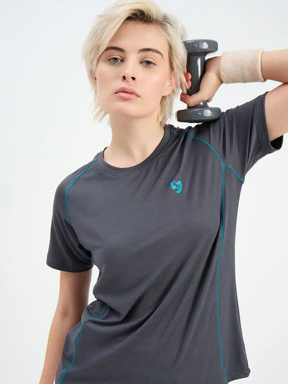 SG H1WT83162 Women Grey T-Shirt