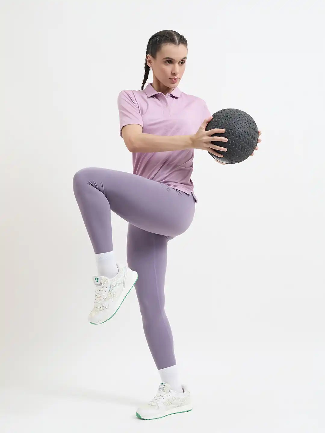 SG H1WP83191 Women Mauve Polo T-Shirt