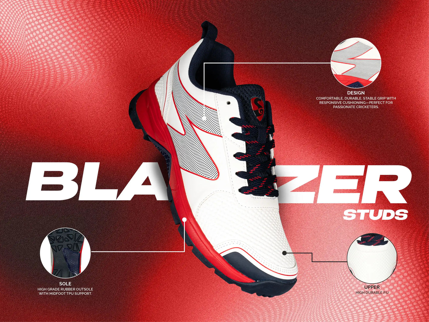 SG Blazer Shoes Red/Navy
