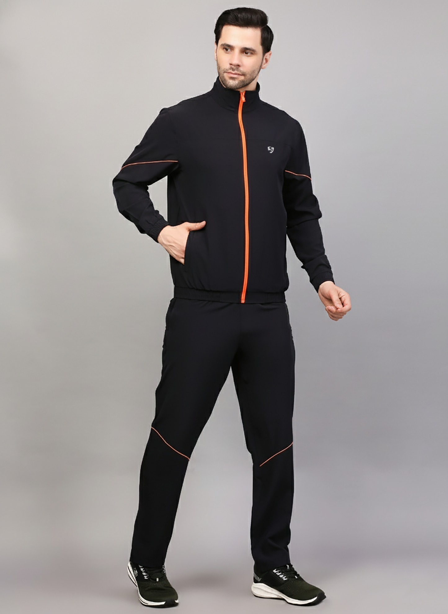 TRACKSUIT MEN SG MPMTS0014 NAVY/ORANGE