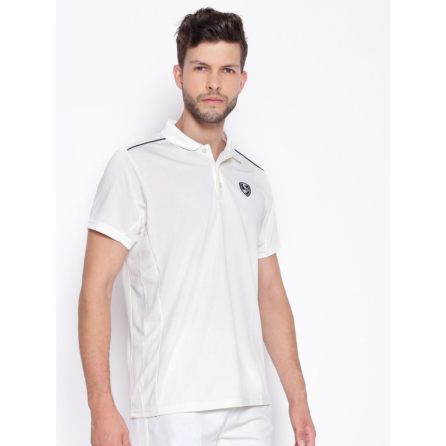 SG Junior Century Half Sleeve Cricket Shirt Whites