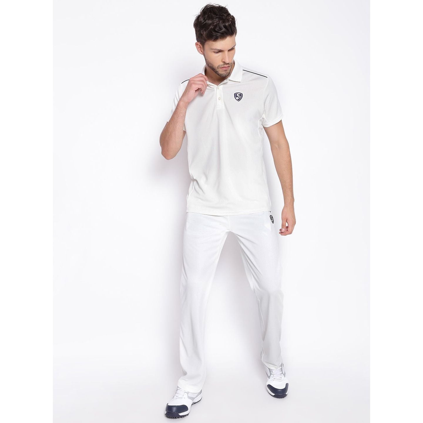 SG Junior Century Half Sleeve Cricket Shirt Whites