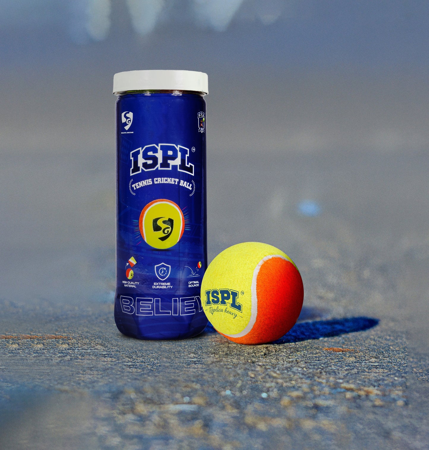 SG X ISPL Heavy Replica Tennis Ball (PACK OF 3)
