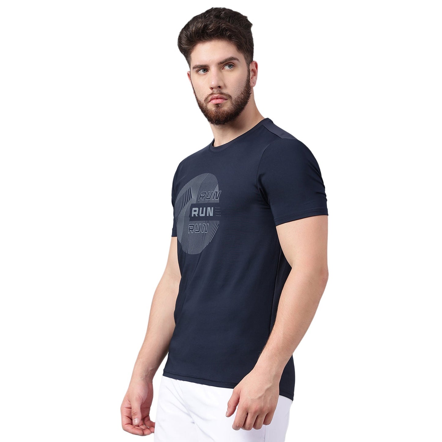 Unpar by SG Round Neck Regular Comfort Fit T-Shirt For Mens & Boys, Navy Blue | Ideal for Trail Running, Fitness & Training, Jogging, Gym Wear & Fashion Wear