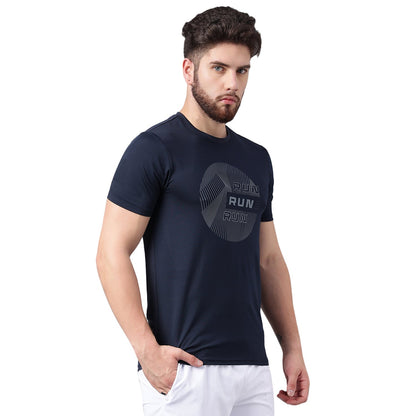 Unpar by SG Round Neck Regular Comfort Fit T-Shirt For Mens & Boys, Navy Blue | Ideal for Trail Running, Fitness & Training, Jogging, Gym Wear & Fashion Wear