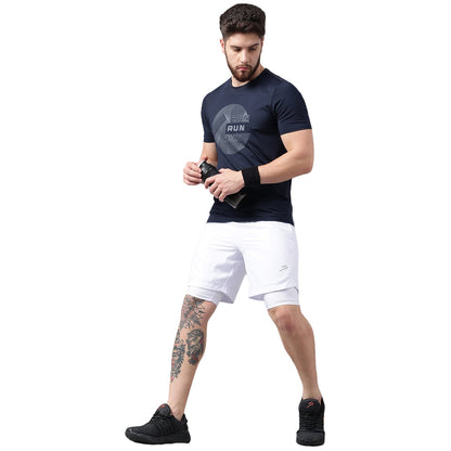 Unpar by SG Round Neck Regular Comfort Fit T-Shirt For Mens & Boys, Navy Blue | Ideal for Trail Running, Fitness & Training, Jogging, Gym Wear & Fashion Wear