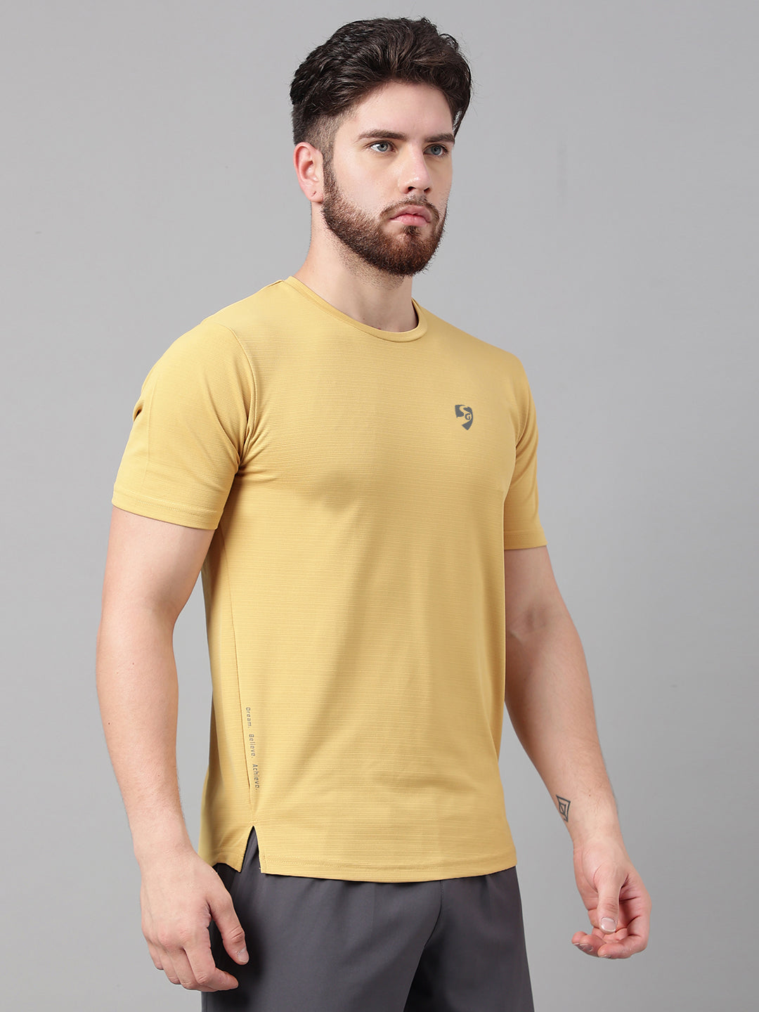 SG Men's Round Neck Teal T-Shirt | Ideal for Trail Running, Fitness & Training, Jogging, Regular & Fashion Wear