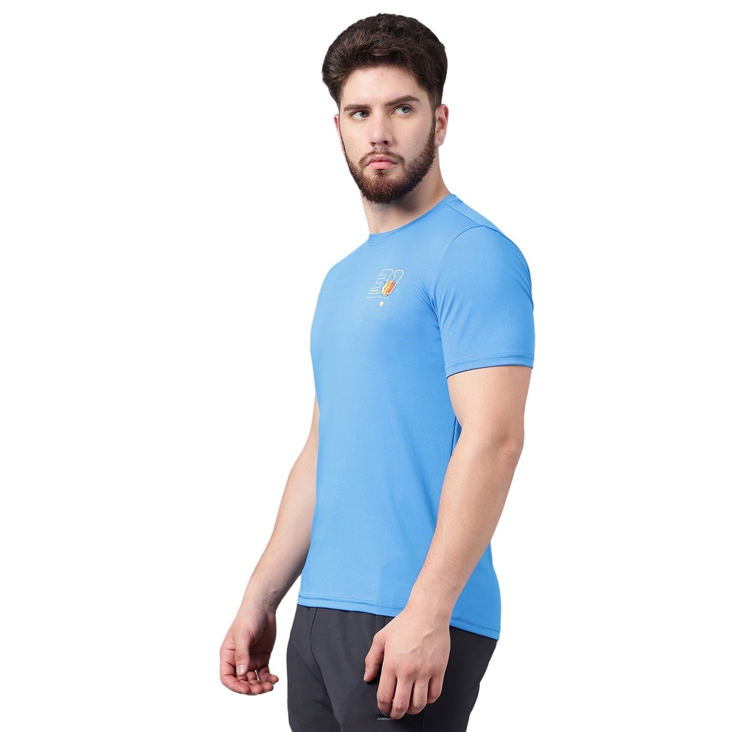 Unpar by SG Round Neck Scuba Regular Comfort Fit T-Shirt For Mens & Boys, Blue | Ideal for Trail Running, Fitness & Training, Jogging, Gym Wear & Fashion Wear